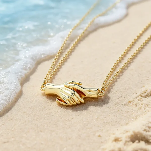 Handshake BFF Matching Necklaces Best Friend Gift