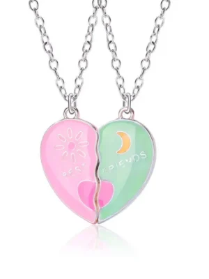 Sun Moon Best Friends Necklaces - 2PCS BFF Friendship Gift
