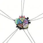 Cute Monster BFF Necklaces|5 Piece Matching Pendant Gift