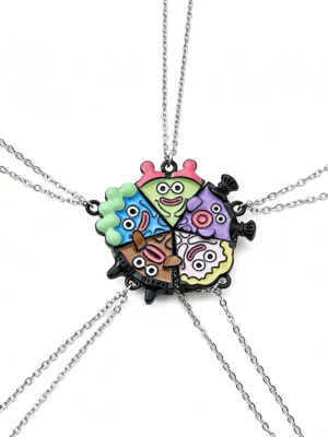 Cute Monster BFF Necklaces|5 Piece Matching Pendant Gift