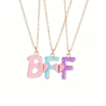 BFF Letter Necklaces 3 Best Friends Friendship Jewelry