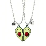 Avocado BFF Matching Necklaces Cute Friendship Jewelry 2Pcs