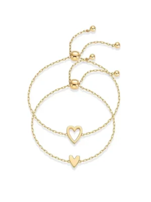 Mother & Daughter Matching Heart Beat Bracelet Set