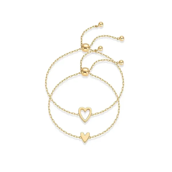 Mother & Daughter Matching Heart Beat Bracelet Set