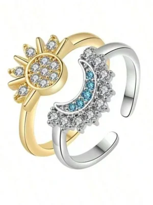 Sun And Moon Couple Rings For Women Gift