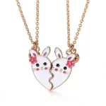 Bunny Matching BFF Necklaces Set Best Friend Gift