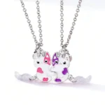 Cute Kitty BFF Necklaces-2Pcs Best Friend Pendant Gift