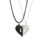 Angel Wing Heart BFF Necklaces for 2 Best Friends