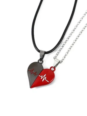 Heartbeat Magnetic BFF Necklaces for Best Friend Couples