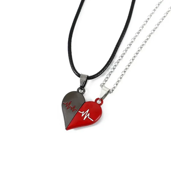 Heartbeat Magnetic BFF Necklaces for Best Friend Couples