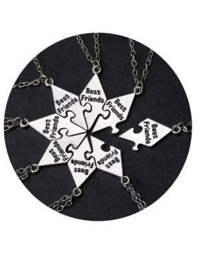 Best Friends Puzzle Necklace Set for 2-8 Best Friends Squad