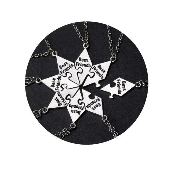 Best Friends Puzzle Necklace Set for 2-8 Best Friends Squad