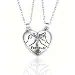 Forever BFF Matching Necklaces Best Friend Pendant Gift 2PCS