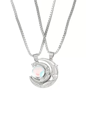 Magnetic Moon Couple Necklaces - Best Friend Necklaces