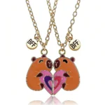 Magnetic Heart BFF Necklace 2Pcs Matching Friendship Jewelry