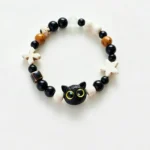 Cut Cat Beaded Bracelet Adjustable Cat Eye Jewelry