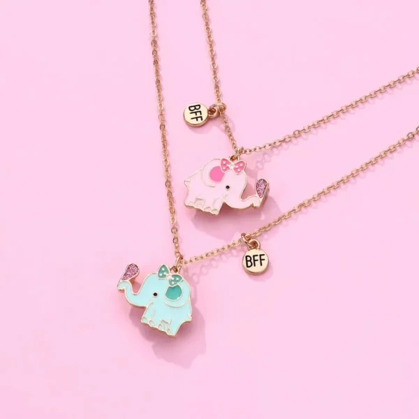 Magnetic Elephant BFF Necklaces - 2 Best Friend Necklaces