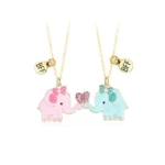 Magnetic Elephant BFF Necklaces - 2 Best Friend Necklaces