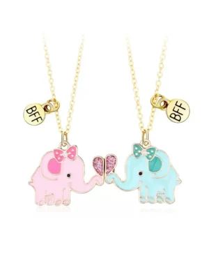 Magnetic Elephant BFF Necklaces - 2 Best Friend Necklaces