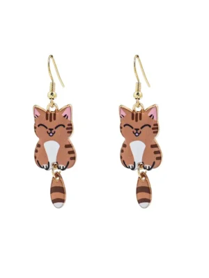 Cat Dangle Earrings- Cute Animal Jewelry