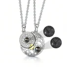 100 Languages I Love You -2PCS Sun Moon BFF Necklaces
