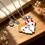 Cute Cartoon Magnetic Necklaces for 2 Best Friend