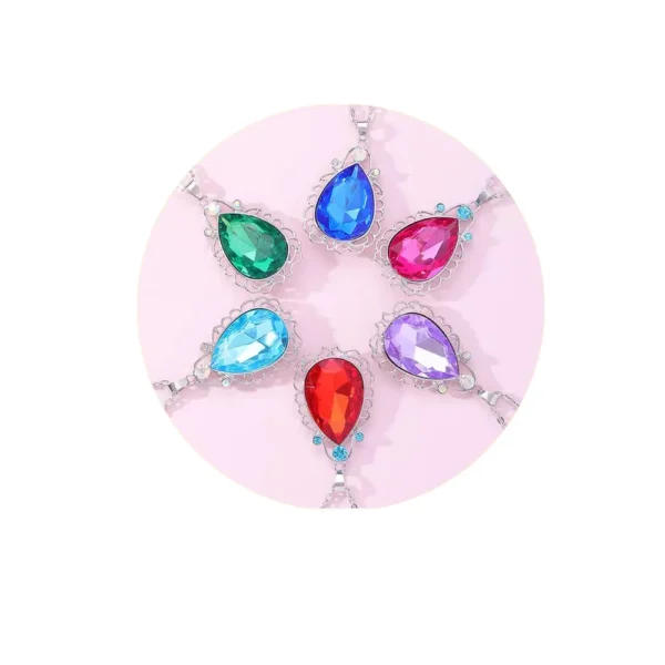 Teardrop Crystal Pendant Necklace for 6 Best Friends