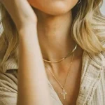 Paved Zircon Cross Rotated Crown Necklace