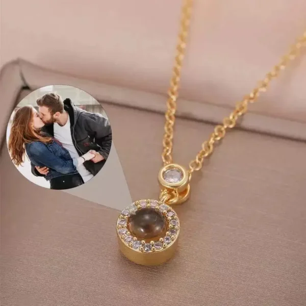 Projection Photo Necklace,Custom Picture Pendant