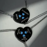 BFF Forever Puzzle Heart Necklaces for 3 Friendship