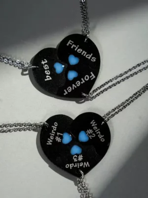 BFF Forever Puzzle Heart Necklaces