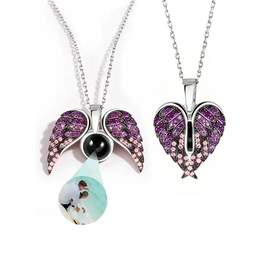 Projection Angel Wing Necklace