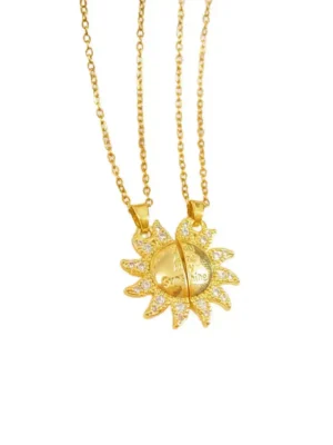 You Are My Sunshine Sun Pendant Necklace for BFF & Couple