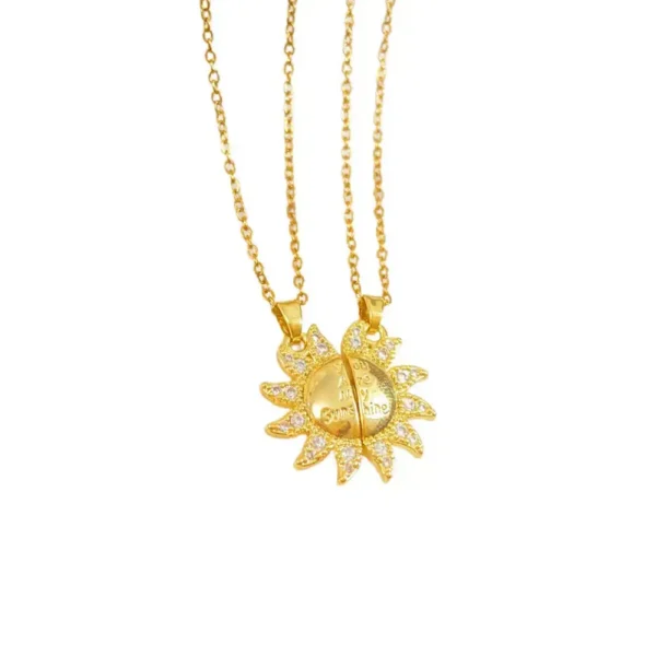 You Are My Sunshine Sun Pendant Necklace for BFF & Couple