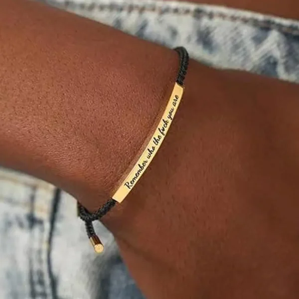 Remember Who The Fuck You'Re Tube Bracelet(2Pcs)