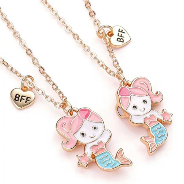 Mermaid BFF Magnetic Necklaces for 2 Best Friend