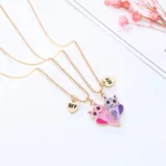 BFF Owl Necklace,Friendship Pendant,Best Friend Jewelry