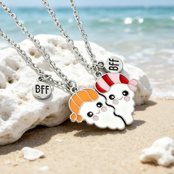 Cute Cartoon Magnetic Necklaces for 2 Best Friend