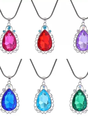 Teardrop Crystal Pendant Necklace