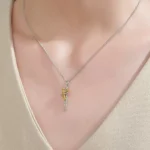 Mother Daughter Hugging Pendant Necklace, Family Love Jewelry