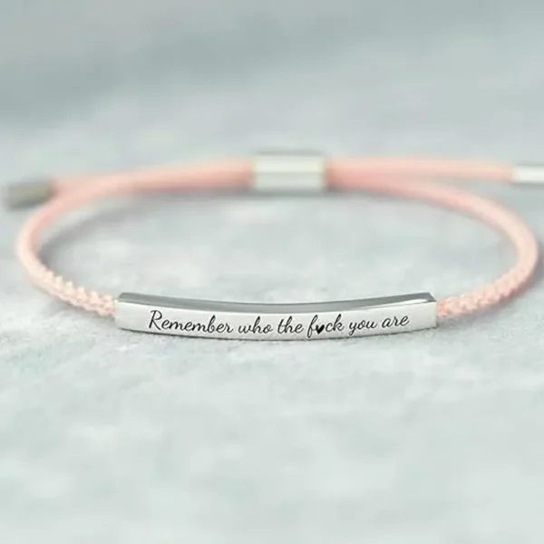 Remember Who The Fuck You'Re Tube Bracelet(2Pcs)
