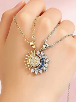 Sun Moon Magnetic Necklace