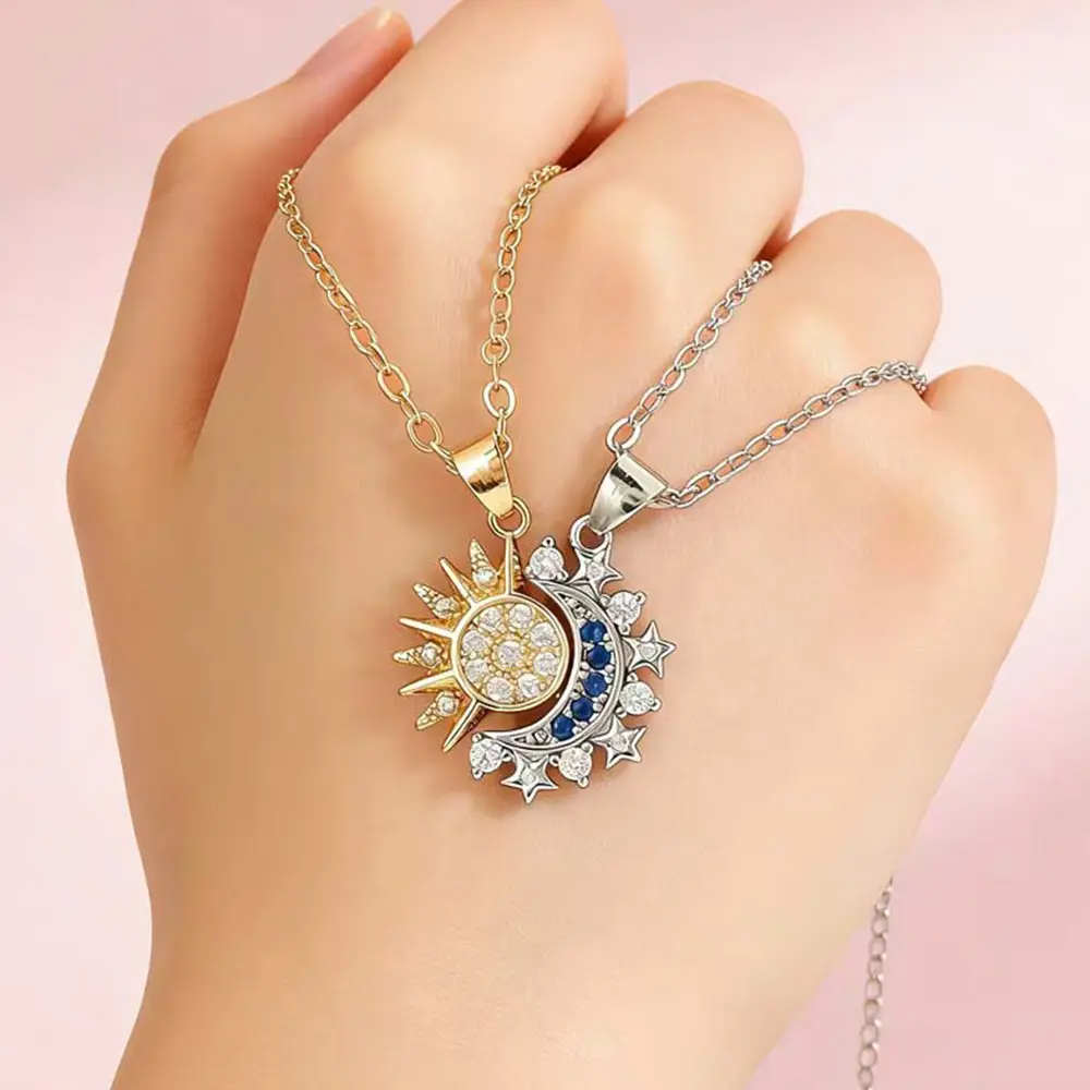 Sun Moon Magnetic Necklace