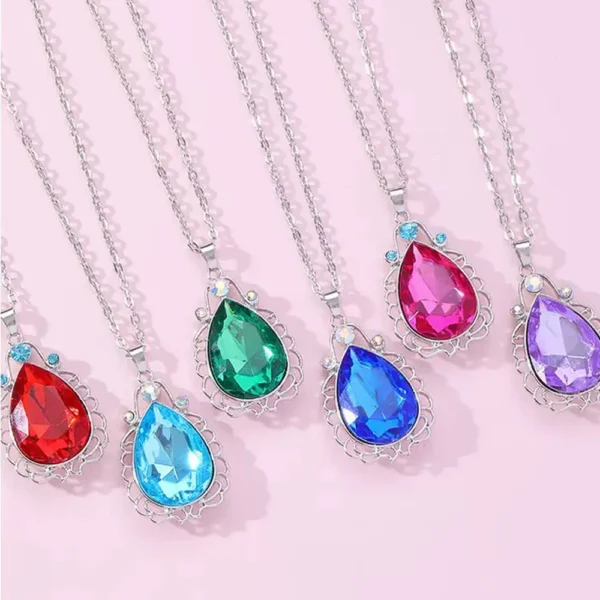 Teardrop Crystal Pendant Necklace for 6 Best Friends