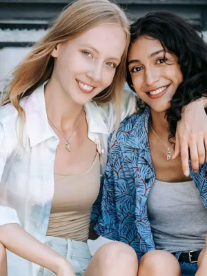Hand In Hand Heart Necklaces