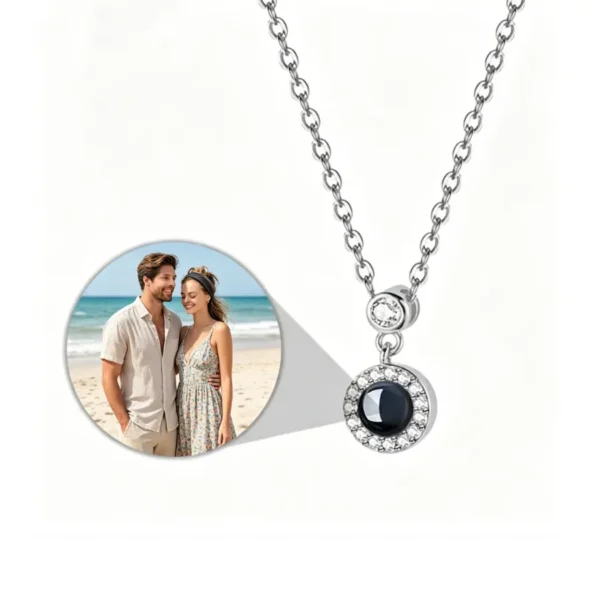 Projection Photo Necklace,Custom Picture Pendant