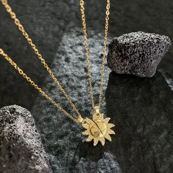 You Are My Sunshine Sun Pendant Necklace for BFF & Couple