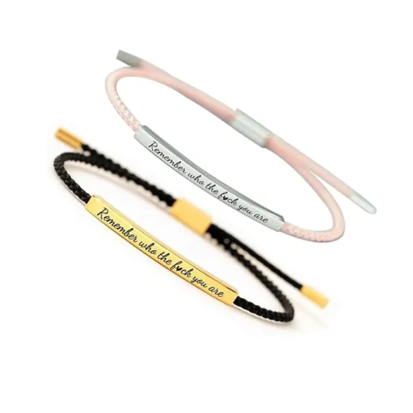 Remember Who The Fuck You'Re Tube Bracelet(2Pcs)