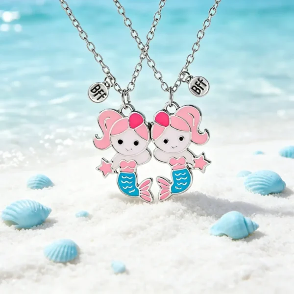Mermaid BFF Magnetic Necklaces for 2 Best Friend