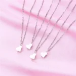 Heart Clover BFF Necklace ,Friendship Jewelry for 4 Best Friend